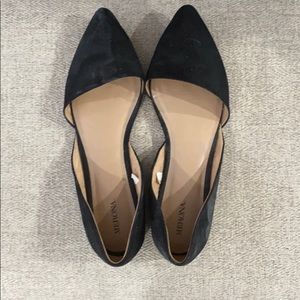 Black pointy flats